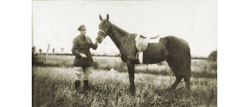 Lt R E N Twopenny (Australia) with 'Tommy' 1919